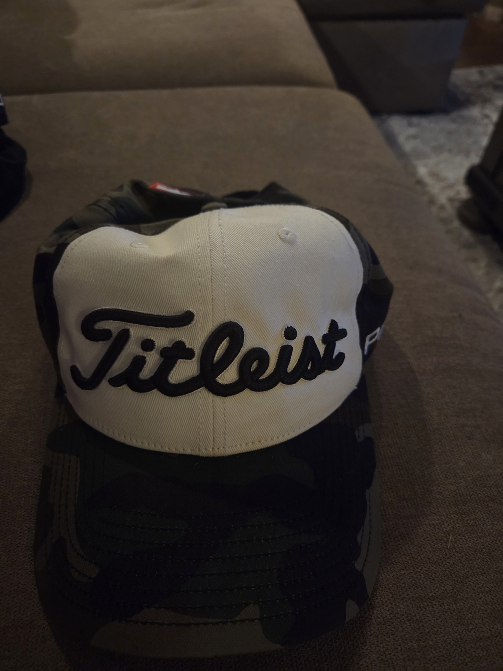 Titleist White Front Camo Golf Cap